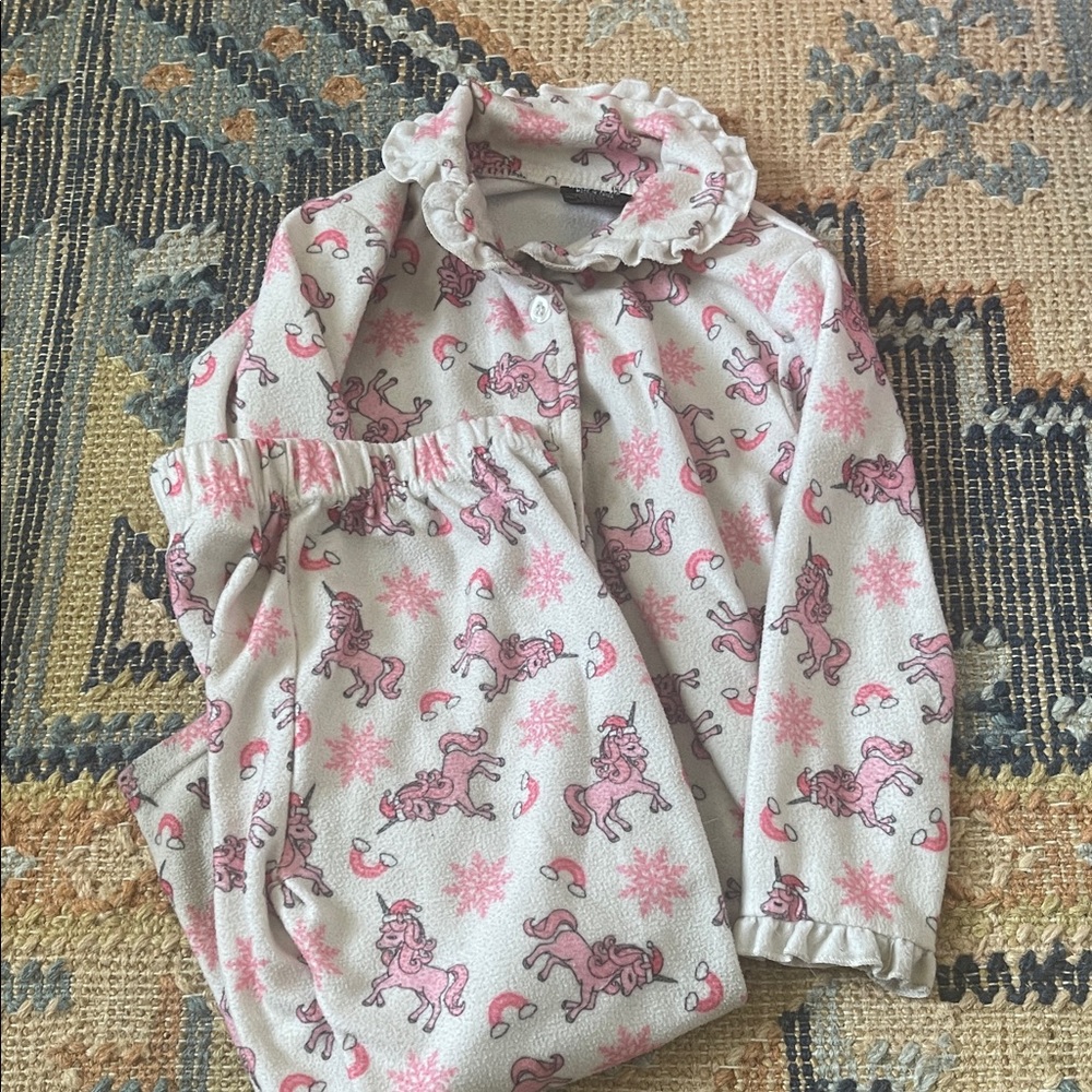 Family Pajamas Pink Unicorn Kids Pajama Set
